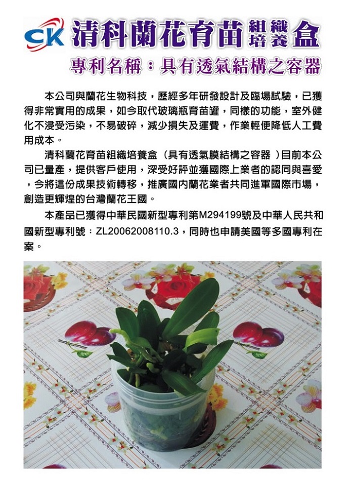 清科蘭花育苗盒